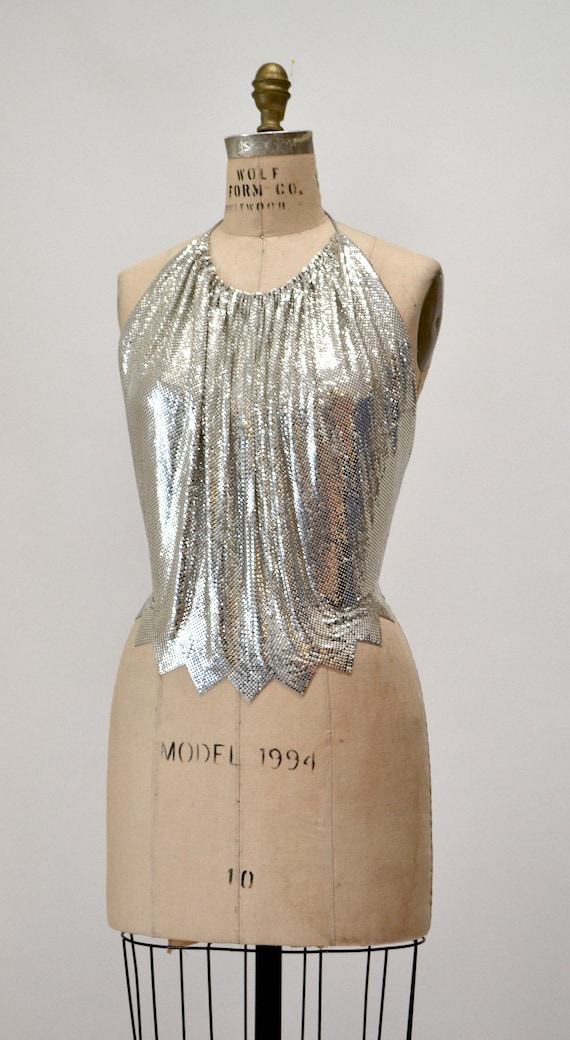70s 80s Silver Whiting and Davis Vintage Chainmai… - image 4