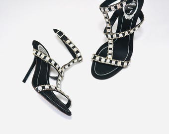 Rene Caovilla Vintage Beaded Heel - Etsy