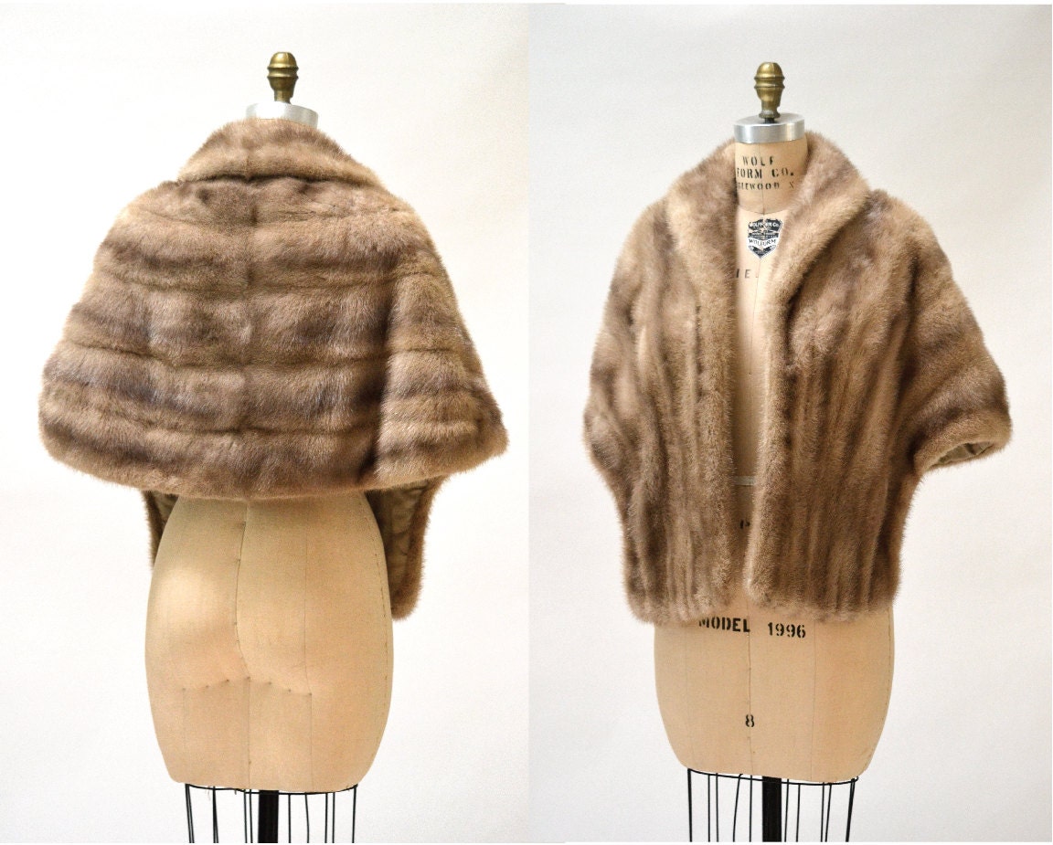 Vintage Mink Stole Honey Silver Vintage Fur Stole Cape// Etsy