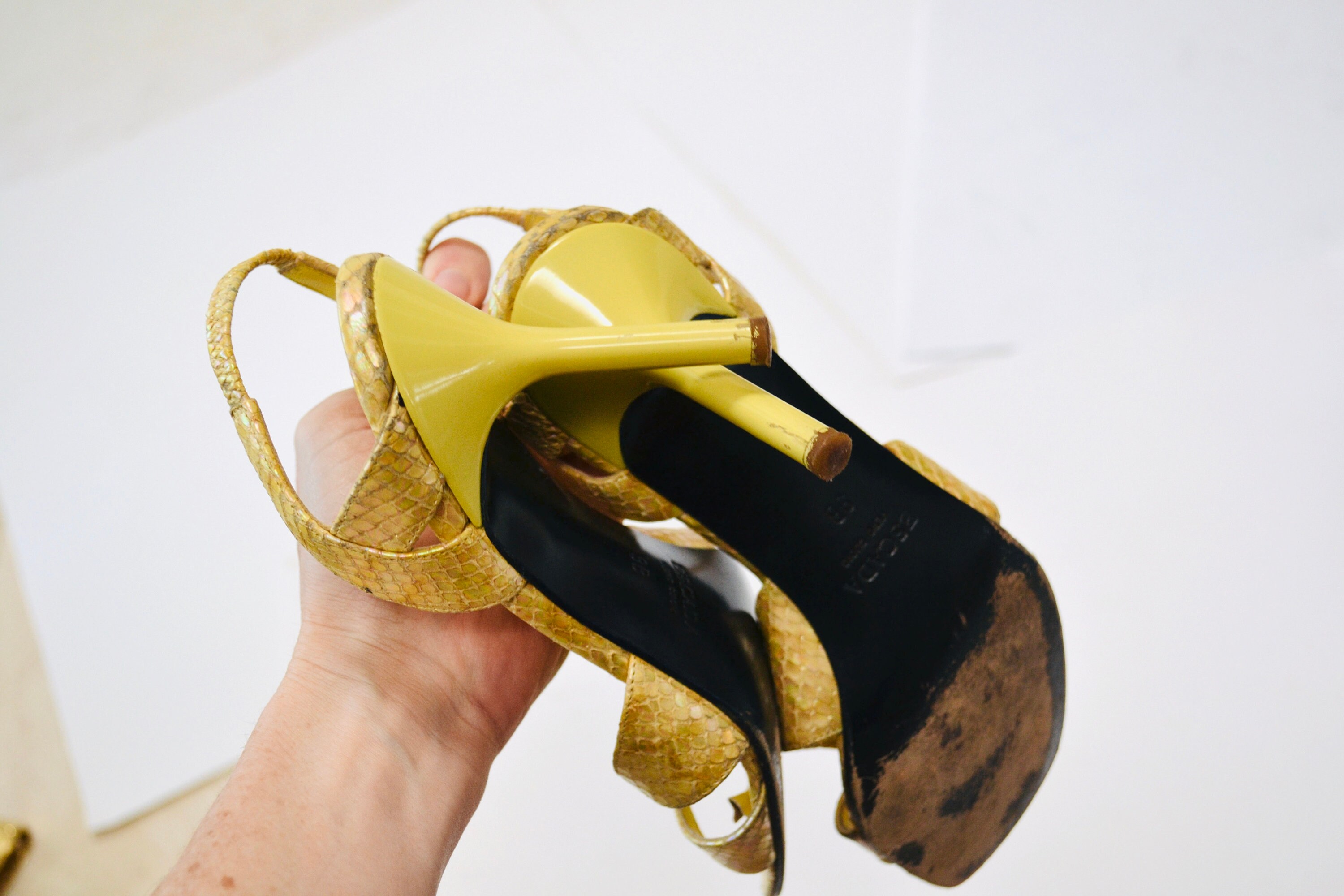 YELLOW ACE SNEAKER HEELS Sサイズ