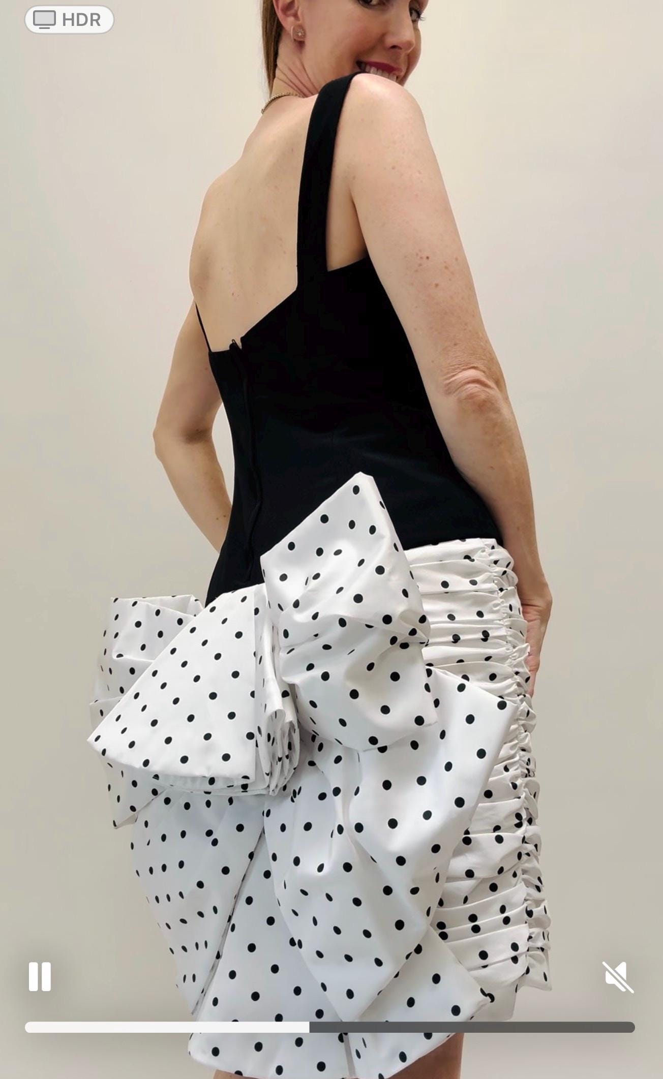 Barbie Black White Polka Dot Dress - Etsy Barbie Black White Polka Dot Dress - Etsy
