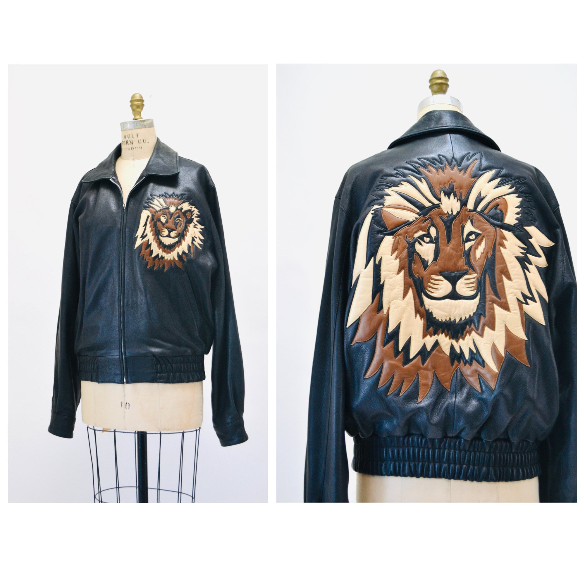 80s Michael Hoban Leather Jacket Tiger 【公式通販】