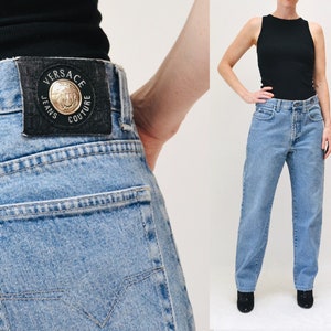 90s Vintage Versace Jeans Couture Jeans Size 36 50 Medium Large 90s Versace Blue Jeans Size 10 12 90s Relaxed Fit Medium Was Jeans Pants image 1