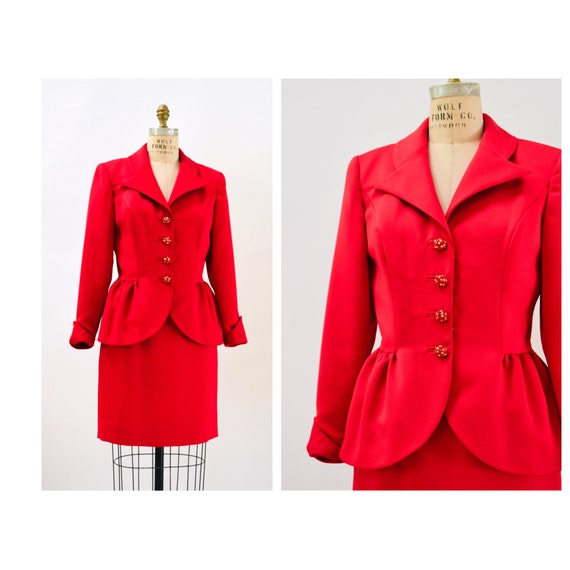 Red jacket sale and skirt set