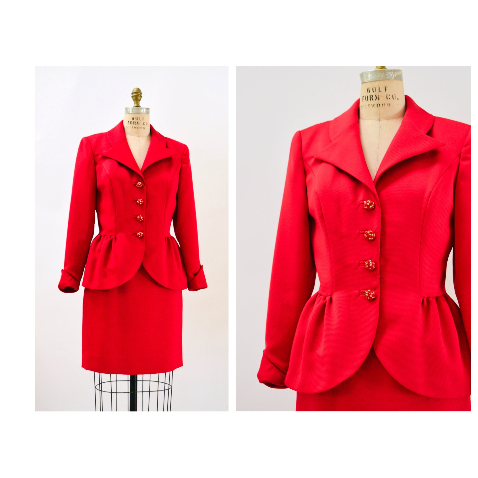 Red Silk Tweed Skirt Suit – Ron Dyce NY