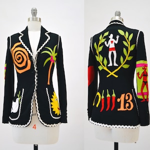 イタリア製MOSCHINO CHEAPANDCHIC 花柄テーラードジャケット Moschino Cheap and Chic numbers jacket – Flower Jam Vintage