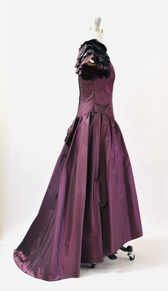 80s 90s Ball Gown Dress Purple 80s Prom Party Dress X… - Gem