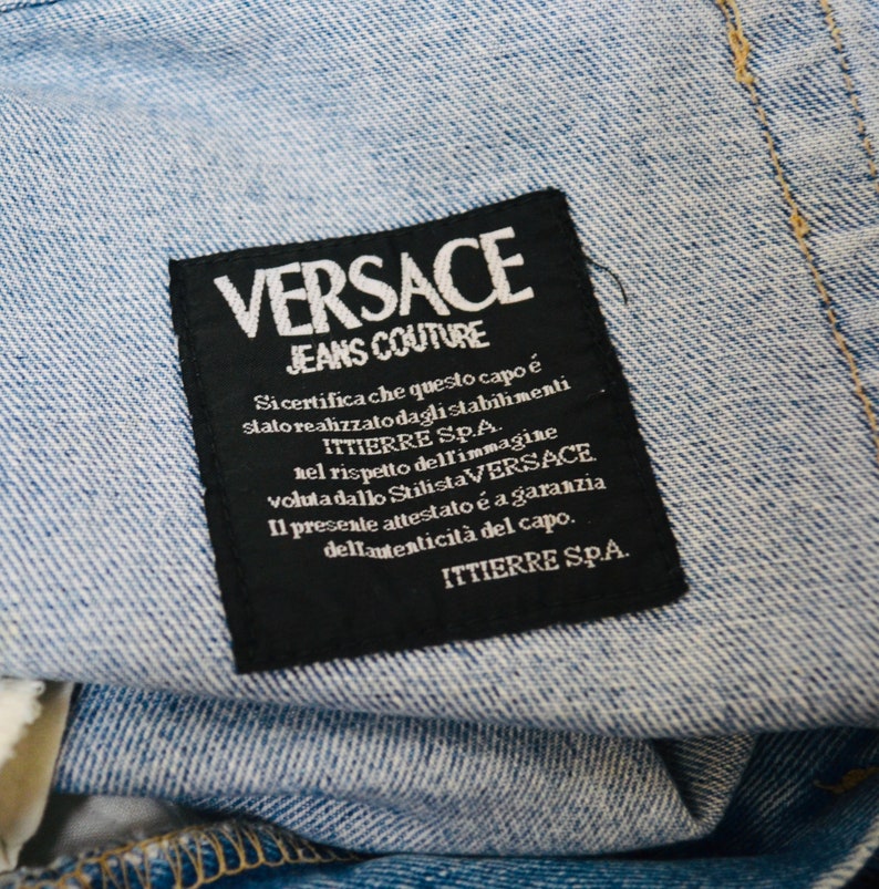 90s Vintage Versace Jeans Couture Jeans Size 36 50 Medium Large 90s Versace Blue Jeans Size 10 12 90s Relaxed Fit Medium Was Jeans Pants image 6