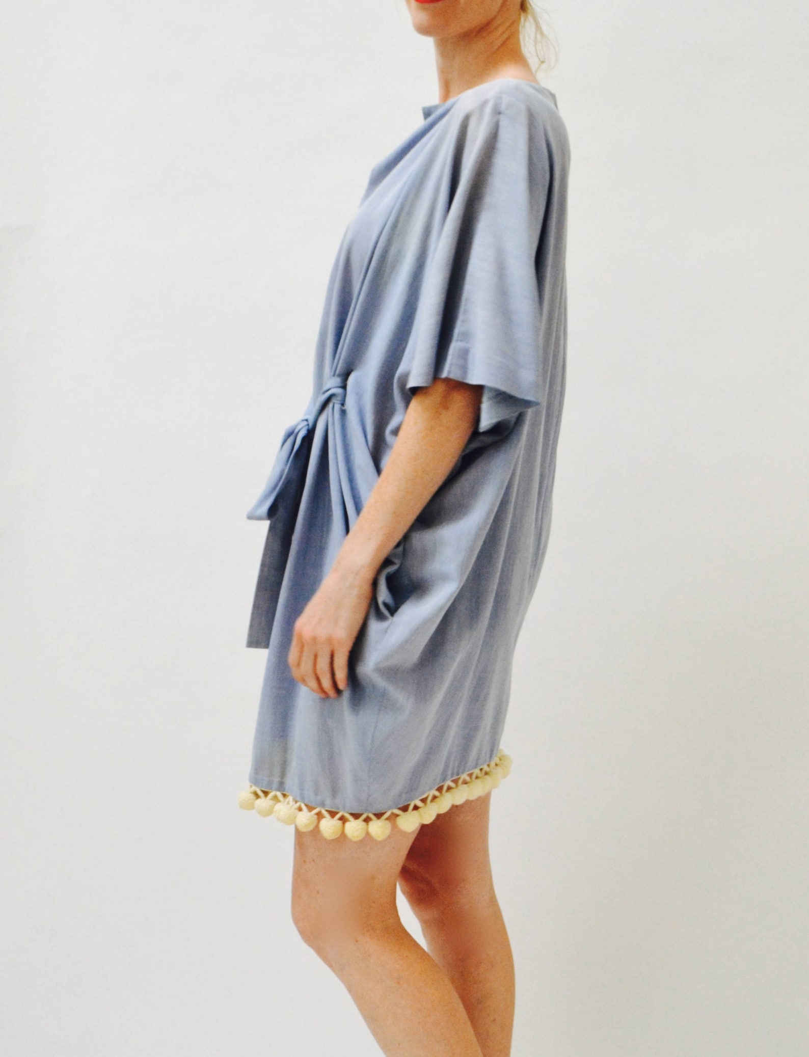 Vintage Beach Cover up Dress Blue Denim Chambray Dress Size Etsy