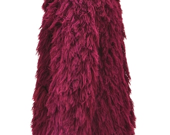 70s Vintage Shag Fur Jacket Faux Fur Jacket Coat Size Medium