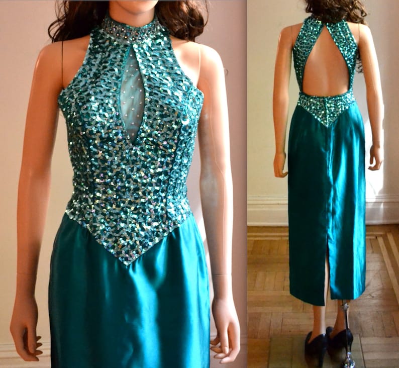 80s Sequin Prom Dress