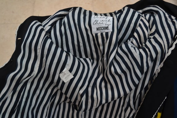 90s Vintage Moschino Black Jacket Blazer Small Medium Cheap