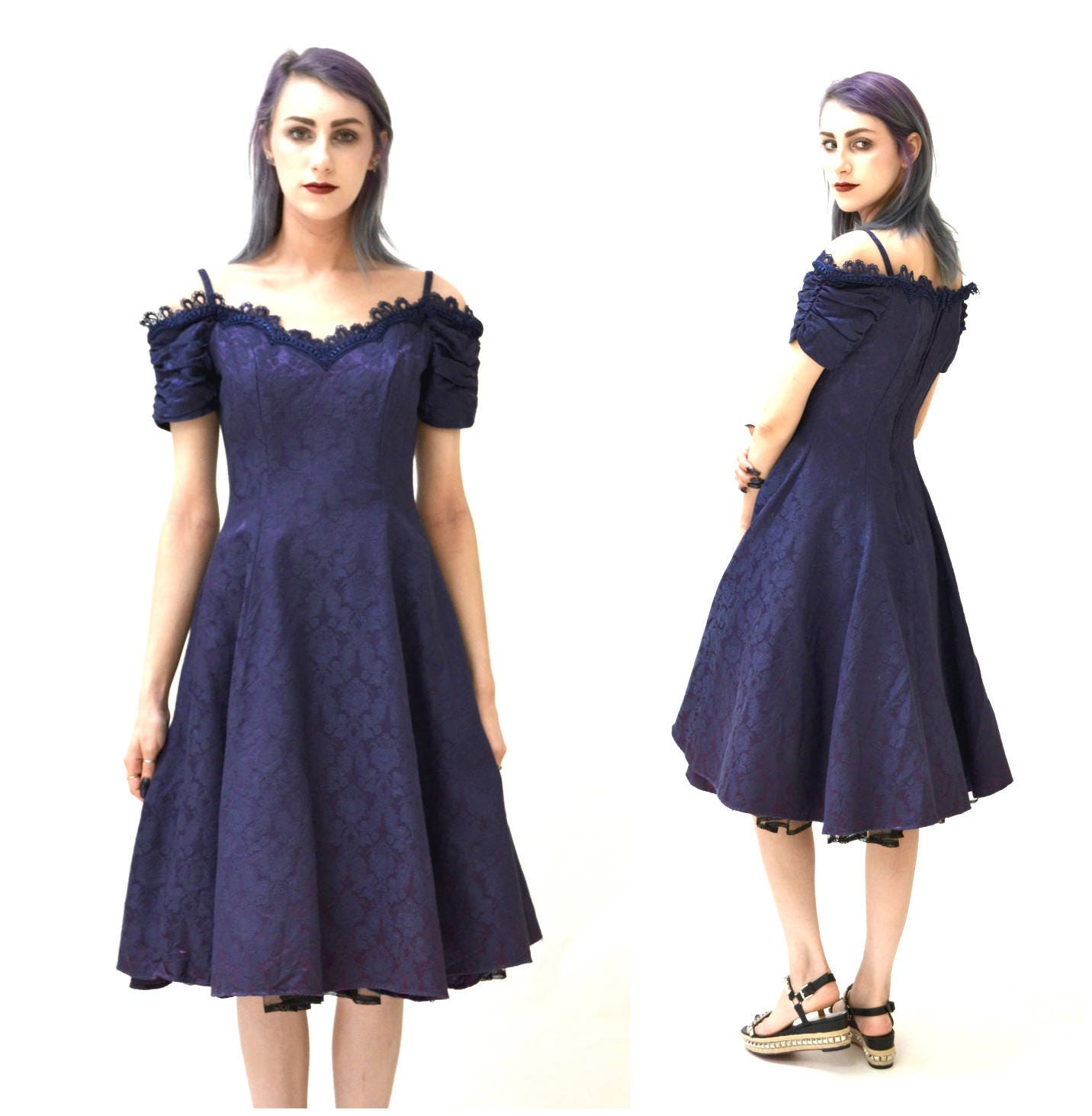 Vintage 80s 90s vestido de fiesta tamaño pequeño azul púrpura - Etsy México Vintage 80s 90s vestido de fiesta tamaño pequeño azul púrpura - Etsy México