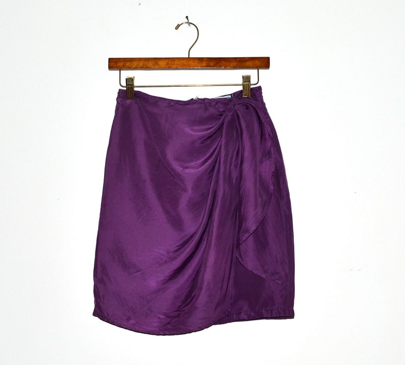 Vintage Purple Silk Wrap Skirt Size Small// Silk Sarong Skirt | Etsy
