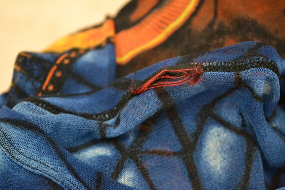 90s Jean Paul Gaultier Mesh Shirt Long Sleeve Sheer Stained