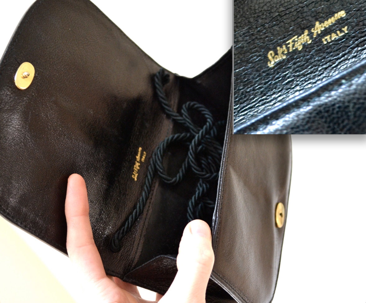 70s 80s Vintage Black Clutch Hard Case Acrylic and Leather Etsy