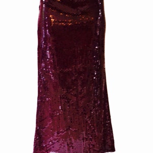 Vintage Sequin Maxi Skirt by Moschino Size Medium// 00s Vintage Moschino Metallic Long Sequin Skirt Purple Size Medium Cheap and Chic image 8