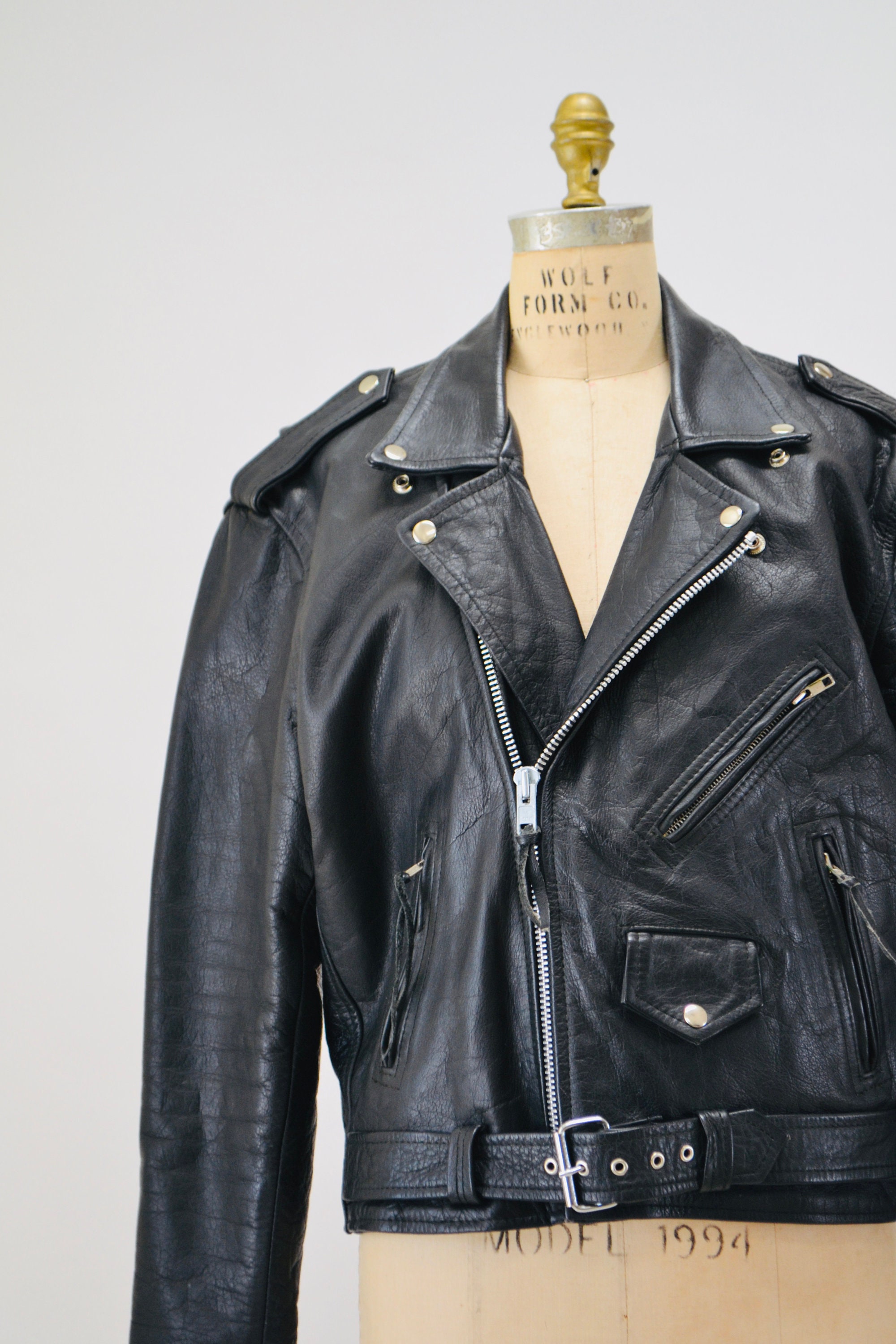 90s Vintage Black Leather Motorcycle Jacket Marilynn Monroe 90s Vintage Black Leather Motorcycle Jacket Marilynn Monroe
