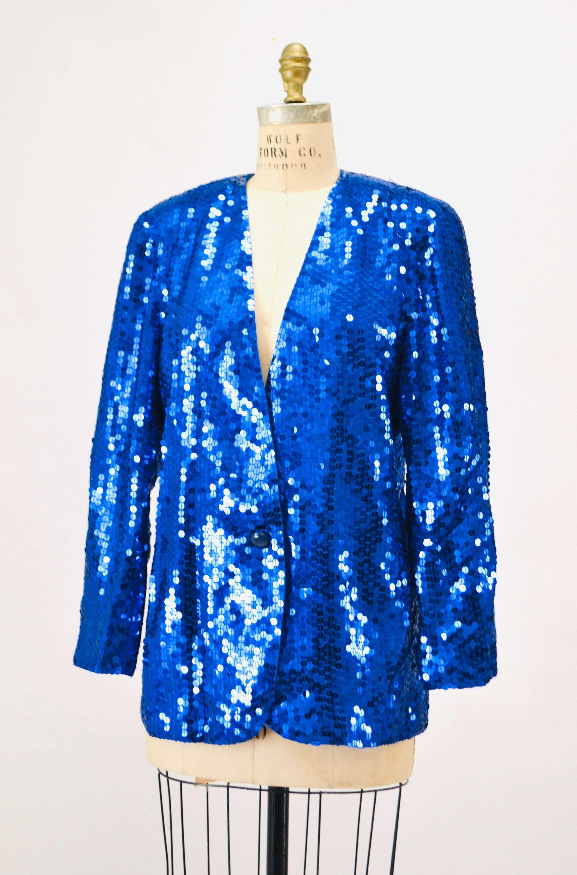 blue sequin jacket