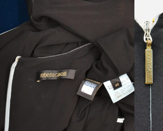Vintage Y2k Black Roberto Cavalli Knit Dress XS Small