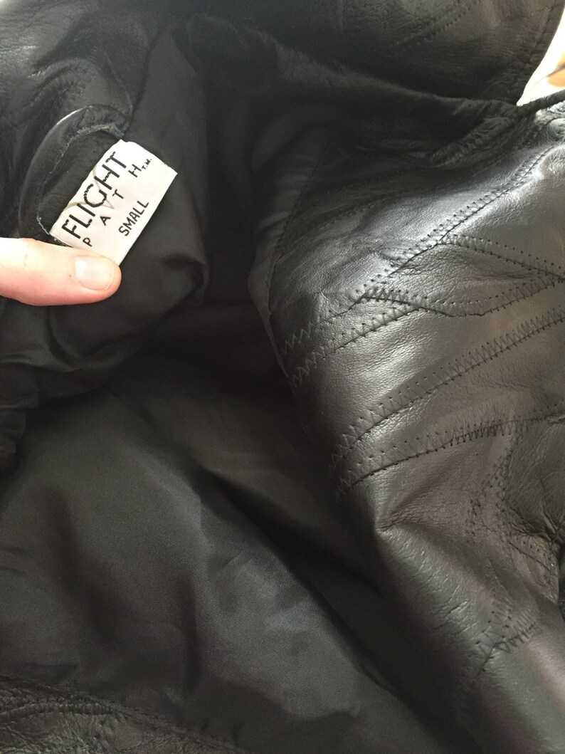 Vintage Black Leather Motorcycle Jacket Size Mens Small Women - Etsy