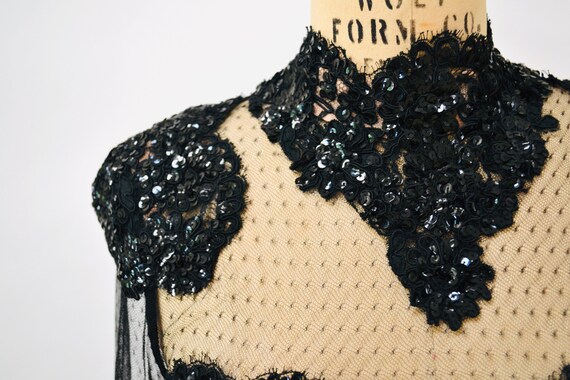 80s 90s Black Sequin Ball Gown Jarin by Ruben Pan… - image 7