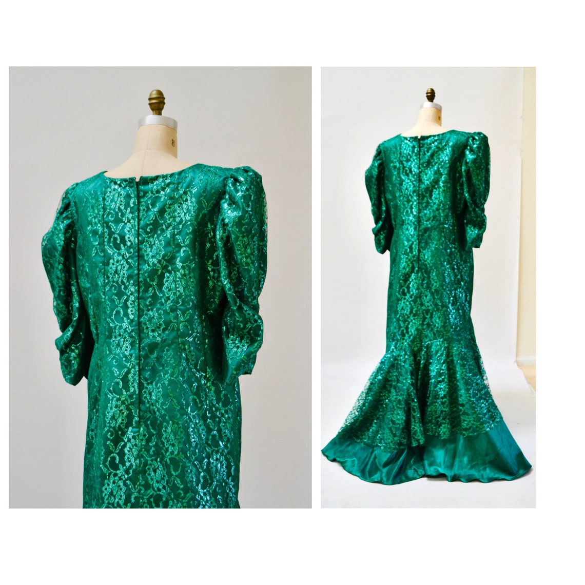 80s green dress