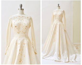 50er Jahre 60er Jahre Vintage Langarm Brautkleid Kleid XS kleine Megan Markle Vintage Brautkleid konservative bescheidene Spitze Hochzeit Kleid Aus weiß