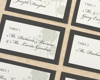 Vineyard Garden Wedding Place Cards Or Escort Cards. DEPOSIT.