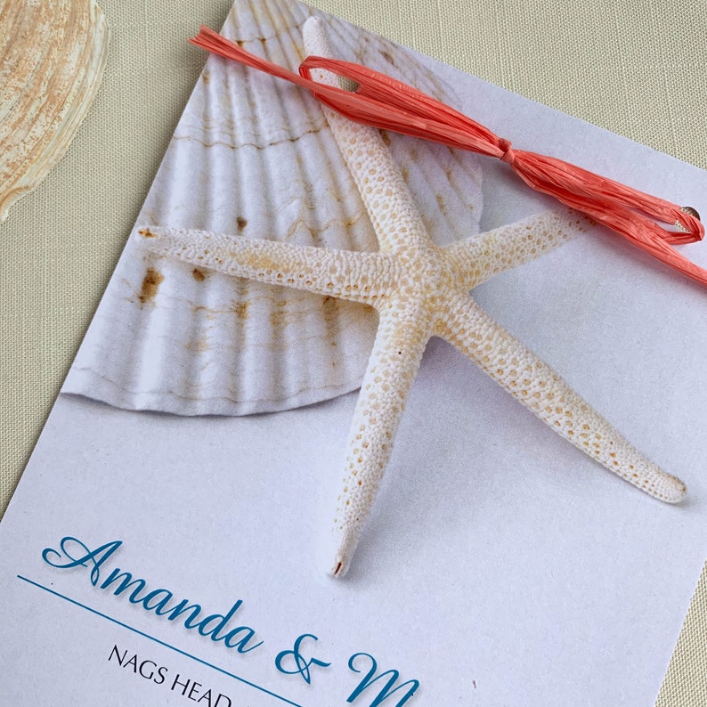 Personalized Beach Starfish Wedding Program. DEPOSIT. image 3