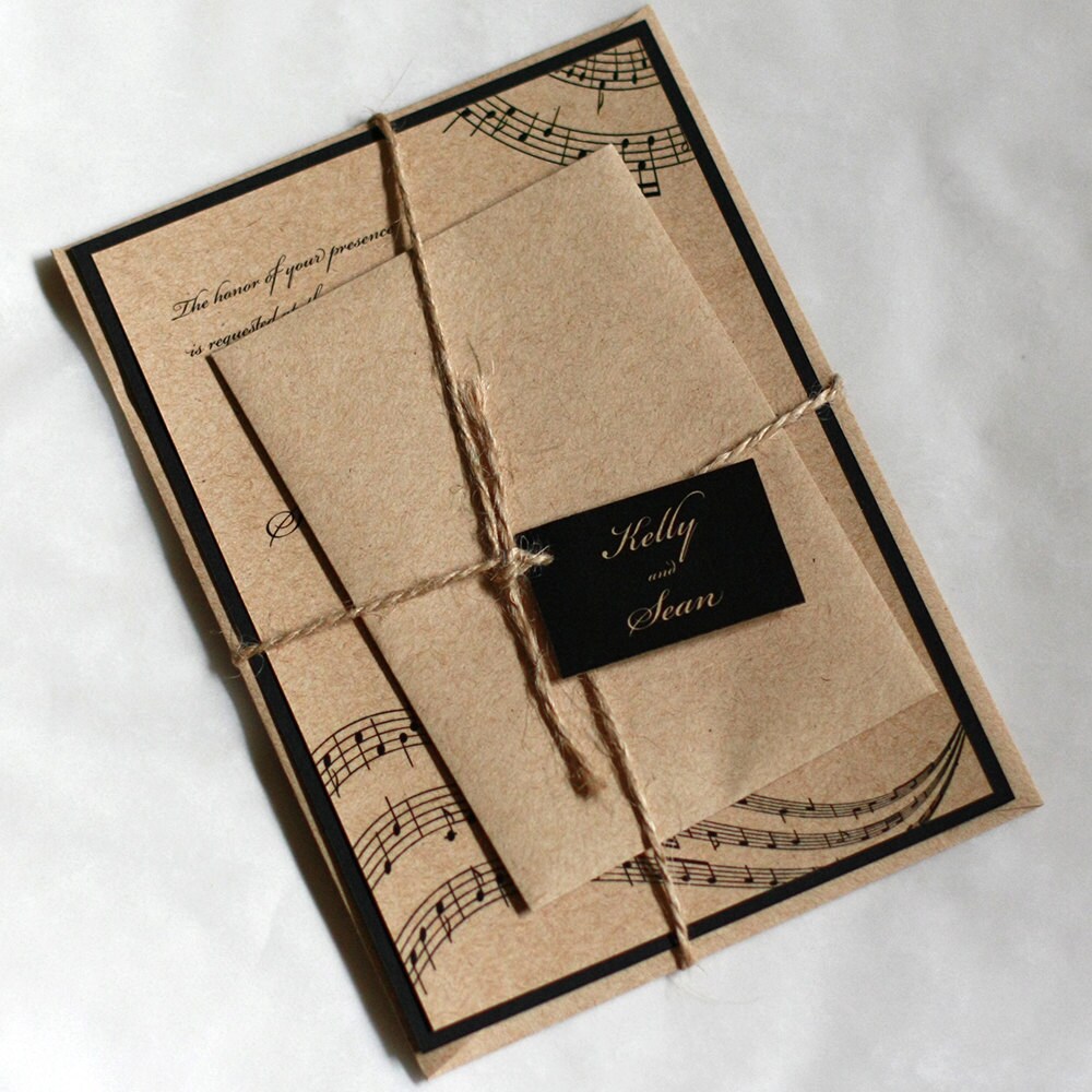 Music Wedding Invitation. Music Notes Wedding. DEPOSIT Etsy Australia