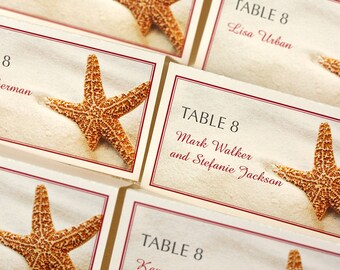 Beach Starfish Place Cards Or Escort Cards. DEPOSIT