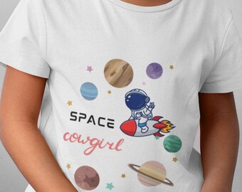Space Cowboy Toddler Space Theme Shirt for Kids