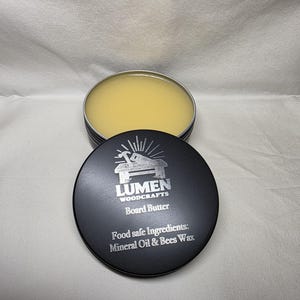 4 oz Board Butter - Food Safe wood Conditioner | Made from Mineral Oil & Beeswax Finish for Cutting boards, Charcuterie Boards and More
