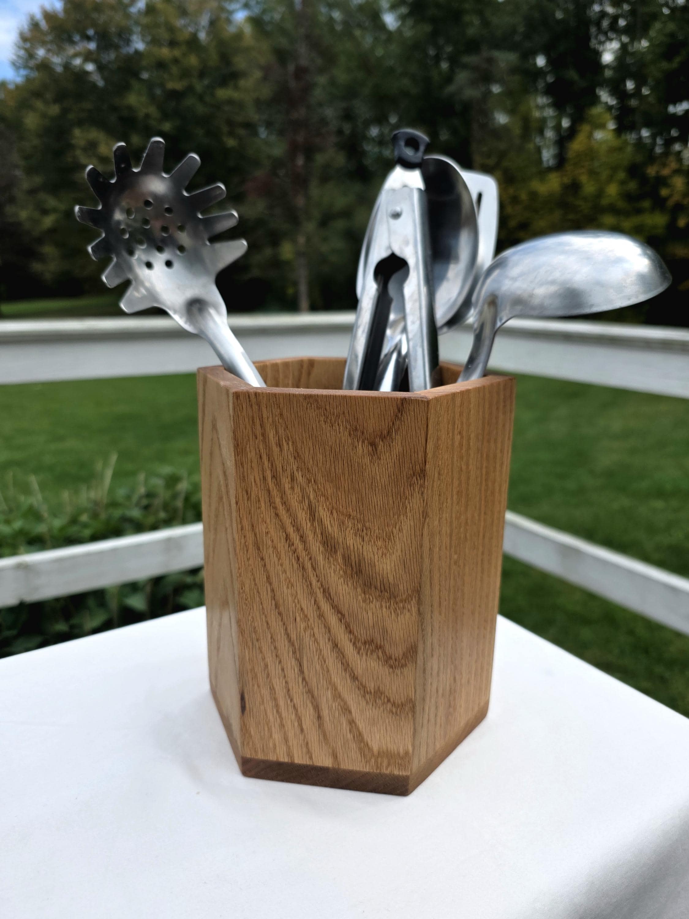 Oak Utensil Holder