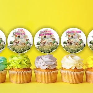 Baby Girl Shower Cupcake Toppers, It’s a Baby Girl, Printable Cupcake Decorations, Editable Baby Shower Toppers, Instant Download