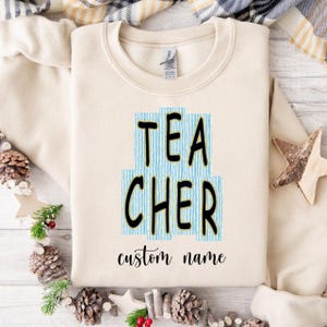 Personalized Teacher Name PNG Design, Back To School Teacher Png, First Day School Png, Coquette Teacher Png, Custom Teacher Name Png
