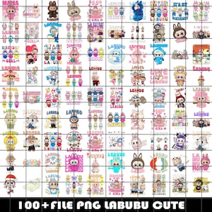 100 Labubu Design PNG Bundle | Kawaii Cute Digital Stickers |cute labubu png | labubu figures Art | labubu download | Labubu PNG Clipart