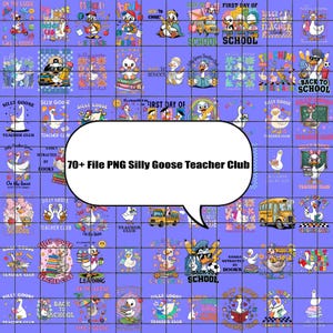 Silly Goose Teacher Club Png, Silly Goose Png, Floral Teacher Shirt Png, Back to School Shirt Design, Back To School Teacher Png,Funny Goose