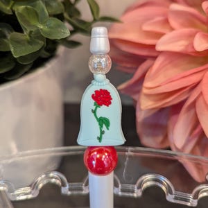 Bolígrafo rosa de La Bella y la Bestia
