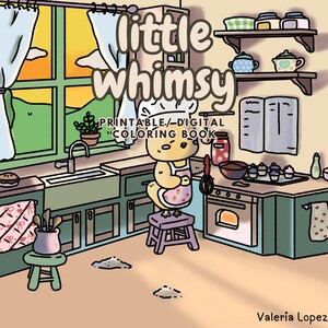 Little Whimsy 25 pages of cute digital/printable coloring book pages