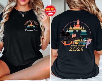 Custom Disney Trip 2026 Shirt, Disney Trip shirt, Disney Family Vacation Shirt, Disney Family Matching Shirt, disney world family shirt 2026