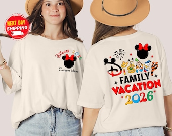 Disney 2026 Family Vacation Shirts, Mickey Castle 2026 Shirts, Disneyland Family Trip Shirt, Custom Mickey Trip Shirt