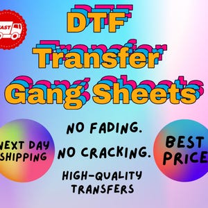 DTF Transfers, Custom Heat Transfer, DTF Transfers Ready for Press, DTF Prints, Image Transfers, Dtf Gang Sheet, Custom Dtf Transfer