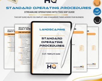 Standard Operating Procedures Template, SOP Manual Google Docs Format, Business Process Organizer, Editable Digital Download