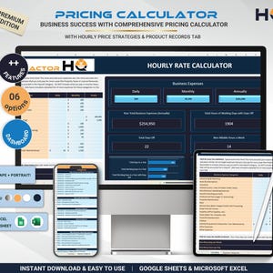 Pricing Calculator Spreadsheet, Cost and Profit Margin Google Sheets Template, Product Price Tool for Small Business, Instant Download