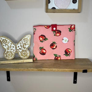 Apples and Polka Dots Book Sleeve with closure