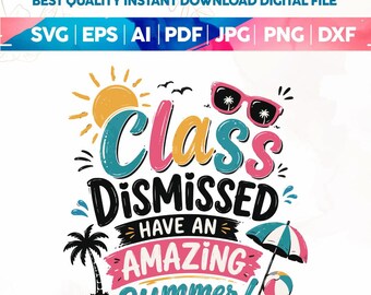 Clase terminada SVG PNG, Último día de clases Letras a lápiz, Que tengas un verano profesor Digital, Los amo a todos Clase terminada PNG, Profesor preppy