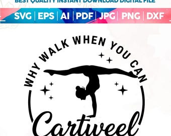 Why Walk When You Can Cartwheel Svg Png,Cartwheel Svg,Kids Sweatshirt,Why Walk Shirt,Pink Hoodie Svg,Youth Gymnastic Hoodie,Cricut cut files