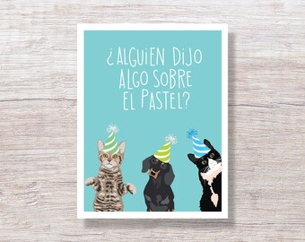 Spanish Language Funny Birthday Card for Friend, Family - D443